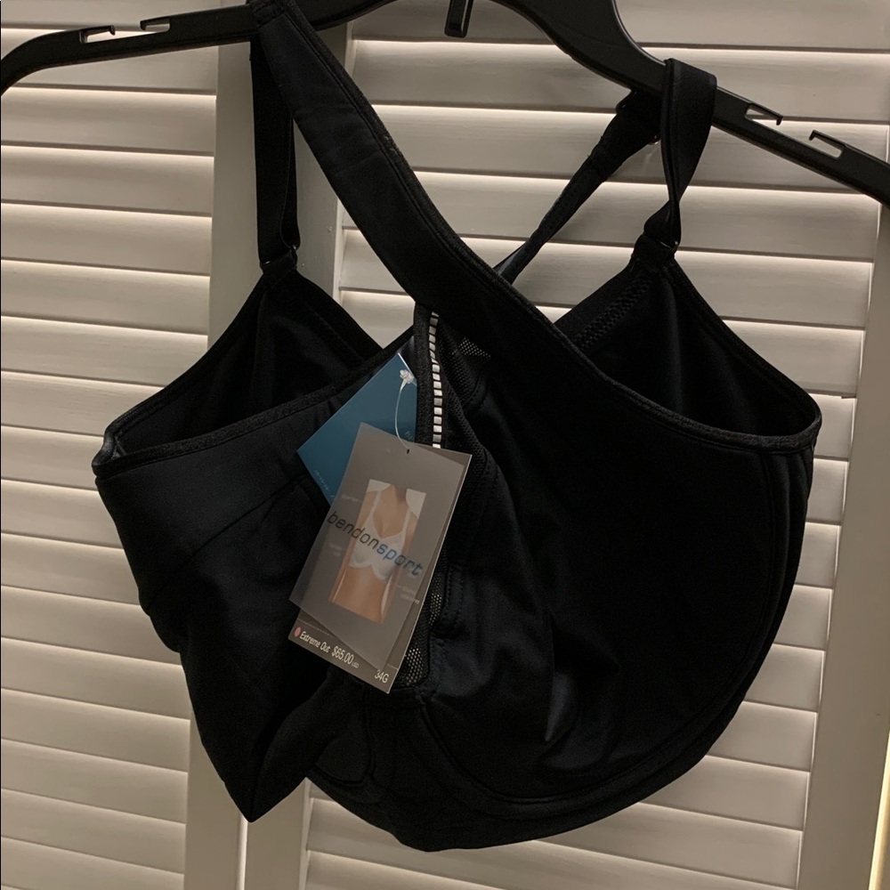 Benson Black Sports Bra NWT size 34G adjustable - Picture 4 of 15
